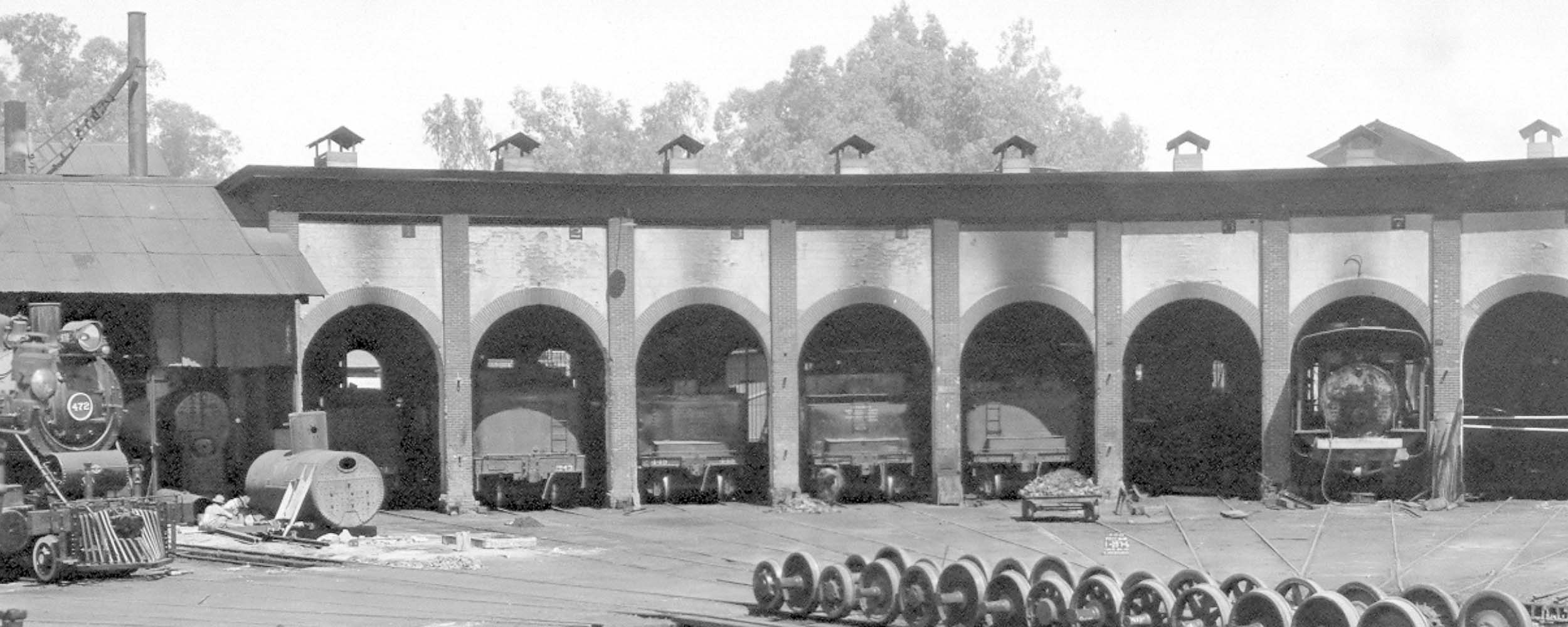 Casa redonda para 16 vías en los talleres de Guadalajara, Jalisco, 1929